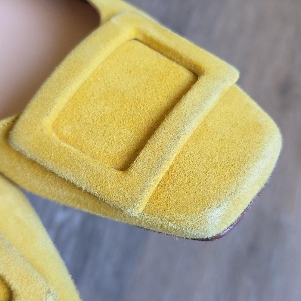 ANN MASHBURN Suede Square-Toe Flats - Picture 14 of 16